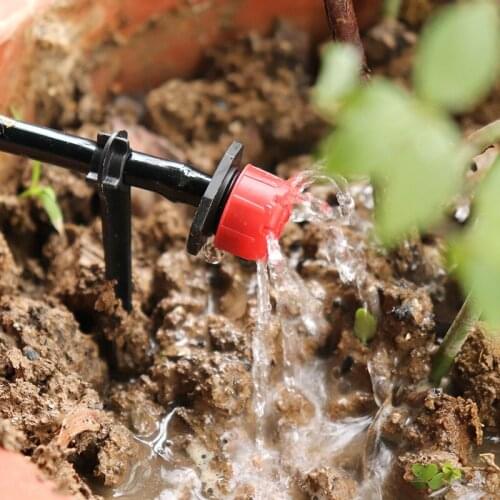 50Pcs/set Adjustable Micro Flow Dripper 8 Holes Drip Head Scattering Spray Sprinkler Garden Irrigation Nozzles Self Watering Kit