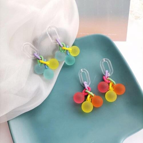 Acrylic Earrings for Women Trend Punk Korean Style Statement Transparent Earrings Bohemian Jewelry Accessories