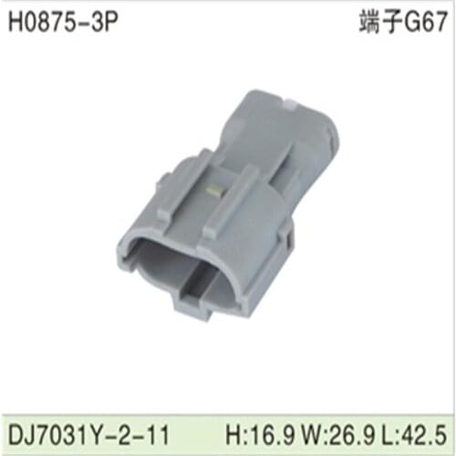 Free shipping 500pcs DJ7031Y-2-11 2mm 3Pin AMP Car Electrical Wire Connectors for AUdi,VW，BMW，Honda，Toyota，Ford，Mitsubishi