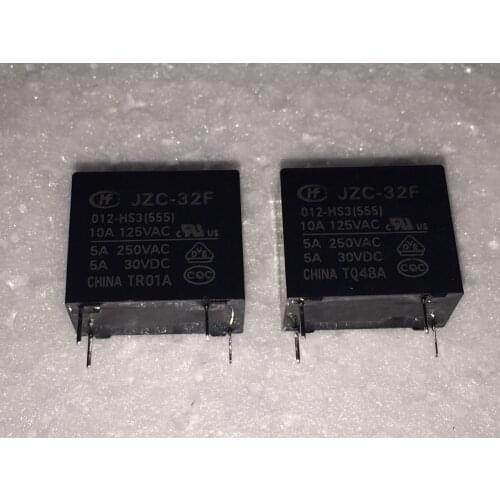 Free Shipping new original relay 10pcs/lot JZC-32F-012-HS3 JZC-32F-012-HS HF32F-012-HS3 HF32F 012-HS JZC-32F 012-HS3 12V/4PIN/5A