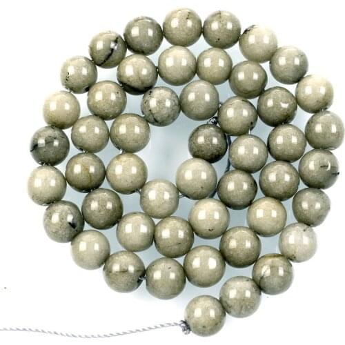 Natural Stone Beads Light Green Patterm Marble Loose Beads for Jewelry Making Needlework DIY Bracelet Strand 4-12 MM