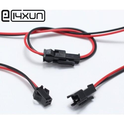 EClyxun 10 Pair/lot SM2.54 SM 2.54MM 2P 2 Pin Plug Male to Female Connector Plug With Wire Cable Total 20CM for LED ect