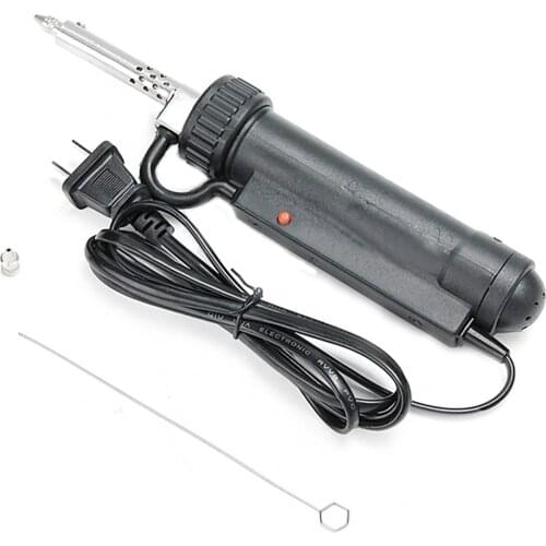 Electric Vacuum Solder Sucker Desoldering Suction Pump Iron Gun Tin Soldering Repair Tool With 3 NozzlesEU Plug 220V 30W