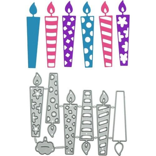 Burning Candle Pattern Metal Cutting Dies For DIY Birthday Congratulation Memory Card Photo Album Clipart Decorating