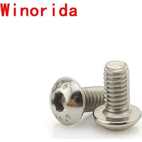Iso7380 10.9 Nickel Plated Mushroom Head / Half Round Head Hexagon Socket Head Screw M6-m8 20PCS