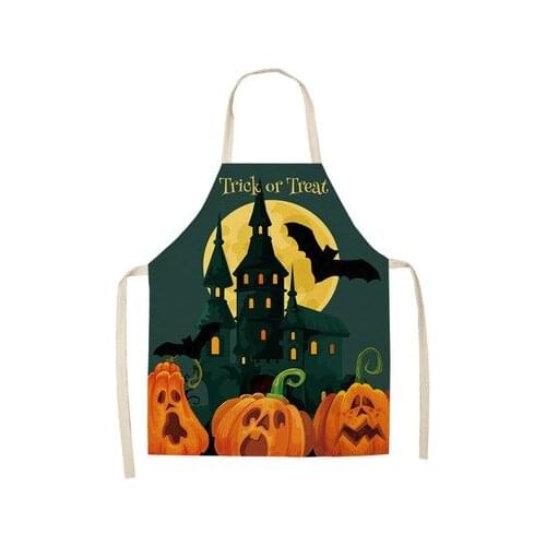 KC* FreeShip High Quality Halloween Christmas Cotton linen cartoon animal catus apron Home Cooking Baking Waist Cleaning Tools