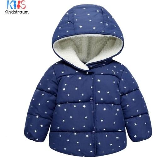 Kindstraum 2018 Children Lamb Down Coats Winter Baby Thick Hooded Clothes Casual Solid Outwear for Kids,RC1496
