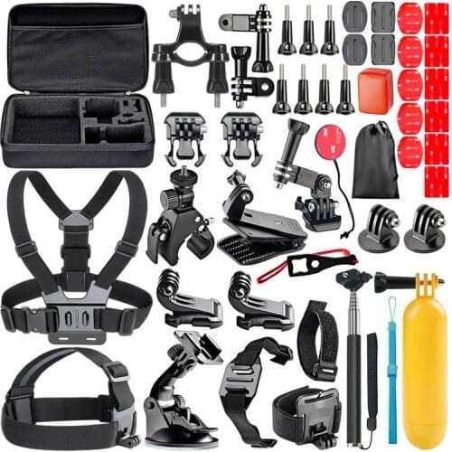 Gopro Accessories kit for go pro hero 7 6 5 4 3 xiaomi yi 4k action camera 44-in-1 sport accessory gopro case Chest Strap tripod