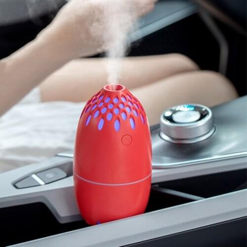 Red Car Air Humidifier Purifier USB Fragrance Aromatherapy Diffuser with LED Light 250ml Ultrasonic Cool Mist Maker Freshener