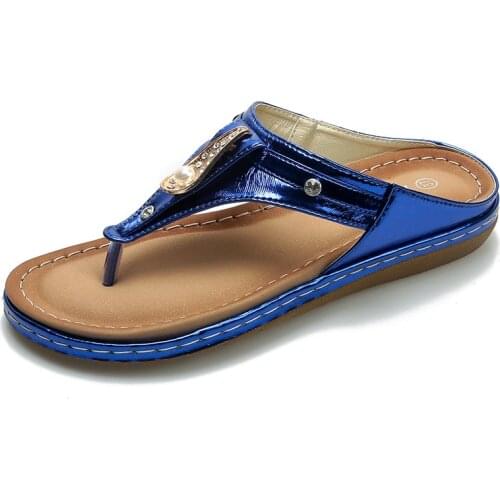 2021Summer Women Fashion Flip Flop Crystal Bead Flat Slipper Sandy Beach Slippers Sandals Casual Sexy Outsid Ladies Shoes