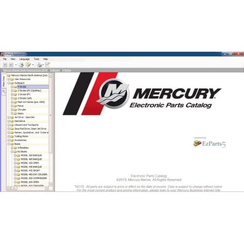 Mercury Marine EU+NA [10.2020] Spare Parts Catalog VMWARE DVD