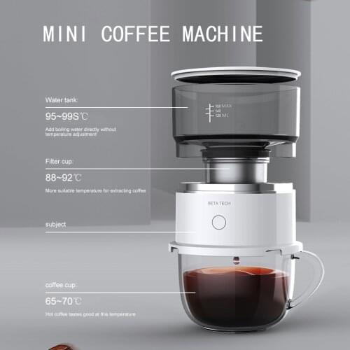 KEWER Hand Coffee Machine Home Mini Coffee Maker Automatic Grinder Hand Drip Coffee Kitchen Appliances Brewer Coffee Pot
