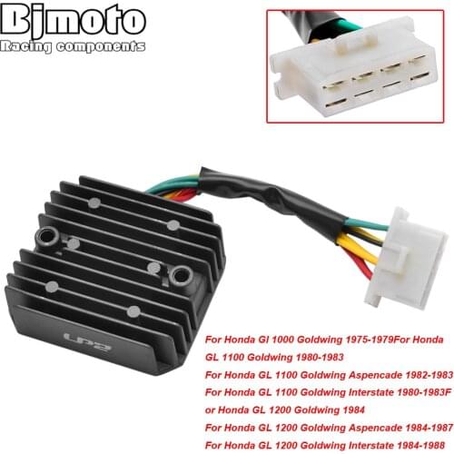 BJMOTO Motorcycle Voltage Regulator Rectifier For Honda Gl 1000 1100 1200 Goldwing Aspencade Interstate