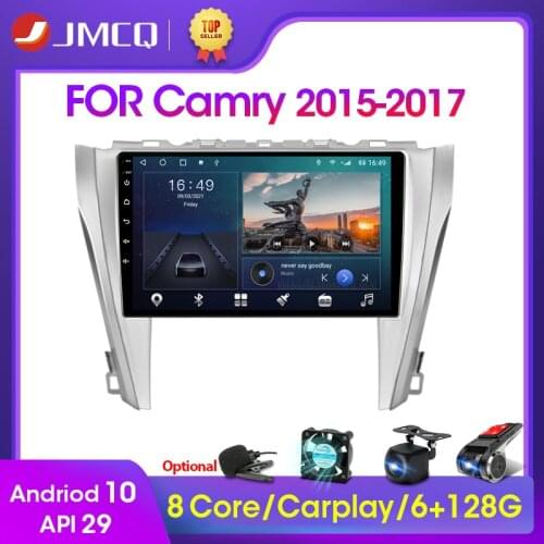 JMCQ 10.1" 2din Android 10 Car Radio Multimidia Video Player RDS DSP Autoradio For Toyota Camry 8 50 55 2015-2017 Navigation GPS
