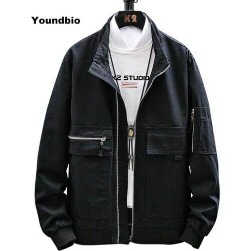 Men Autumn Bomber Jackets Coats New Fashion Jeans Jacket 2021 Cotton Men Cargo Jackets Outdoors Clothes Casual Streetwear