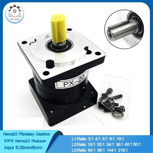 Nema 23 Planetary Gearbox Ratio 3 5 6 10 16 24 36:1 Gearbox Gear Planetary Reducer Speed For Stepper Motor Nema24 Free Shipping