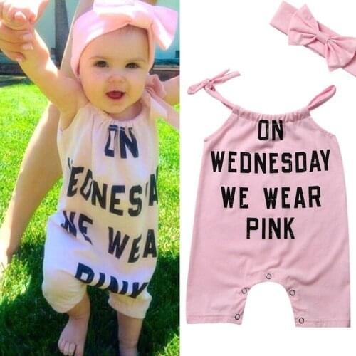 Infant Baby Girl Clothes Summer Jumpsuit Sunsuit Headdress Outfit Set