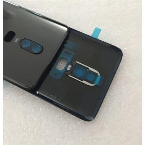 Original Black Matte Oneplus 6 Glass Battery Back Cover Oneplus 6t Housing Case for oneplus 6 6t battery cover Replacement