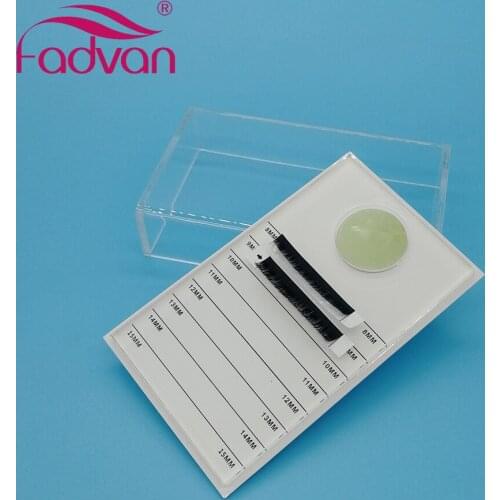 Fadvan False Eyelash Extension Palette with Cover Dust-proof Eyelash Extension Tablet Acrylic Lash Row Pallet