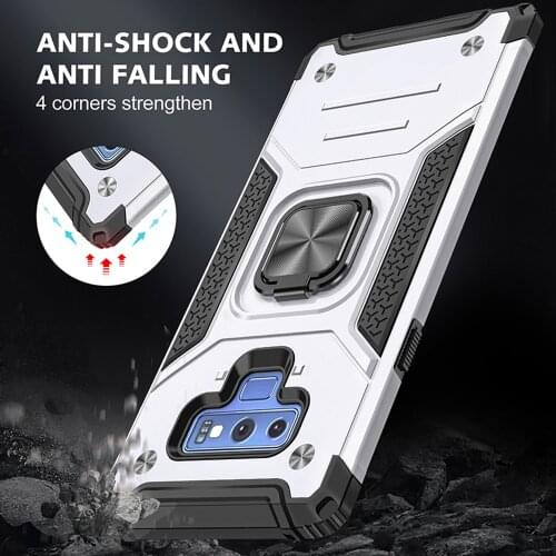Drop resistance Rugged Case For Samsung Galaxy Note 9 Armor Fall resistant impact Shock proof Car Magnetic Cover