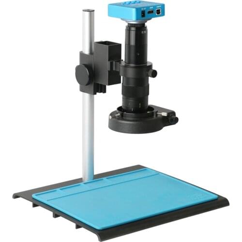 SONY IMX307 Sensor 1080P HDMI USB Industrial Video Microscope Camera + 100X 180X 300X Zoom C mount Lens + 56 LED Ring Light