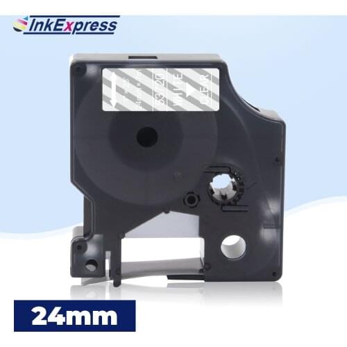 Compatible 53720 Label Tape For DYMO D1 Tape 24mm 53720 Label Cassette White on Clear For DYMO LabelWriter 450 DUO Label Maker