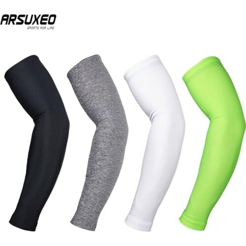 ARSUXEO Sports Arm Compression Sleeve Bicycle Running Basketball Golf Fishing Arm Warmers Breathable Quick Dry UV Protection