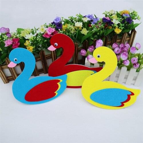 Western Duck Thick Nonwoven Wall Stickers Felt Package Kindergarten School Children Handmade Enlightenment Early Education Toy