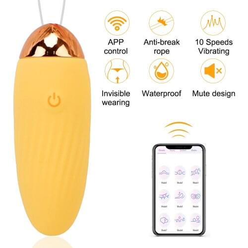 Vaginal G-spot Massager Sex Egg Erotic Toys Vibrators Jump Egg Sex Toy for women APP Control Bullet Vibrator 10 Speeds