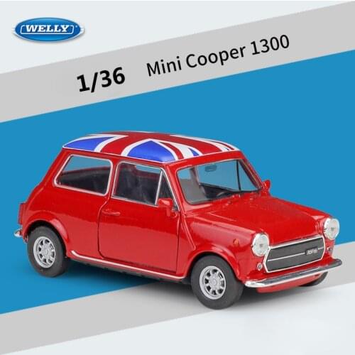 Welly Diecast 1:36 Scale Mini Cooper 1300 High Simulator Pull Back Car Model Car Metal Alloy Toy Car For Kids Gift Collection