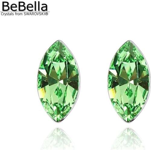 BeBella marquise crystal stud earrings for women made with Swarovski Elements navette stone fashion jewelry gift for girls