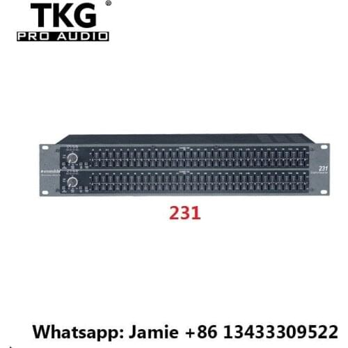 TKG Sound system for stage performance DJ karaoke 231 Dual Channel 31 Band Graphic Audio Equalizer Sound System 231 Equalizer