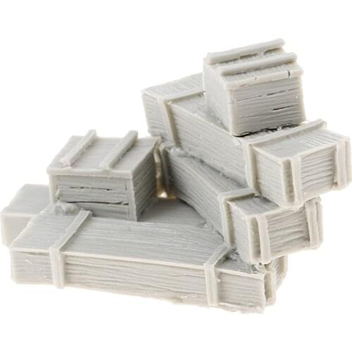 1/35 Resin Figure Kit 6 Ammunition Box Miniature War Game Accessory Unpainted