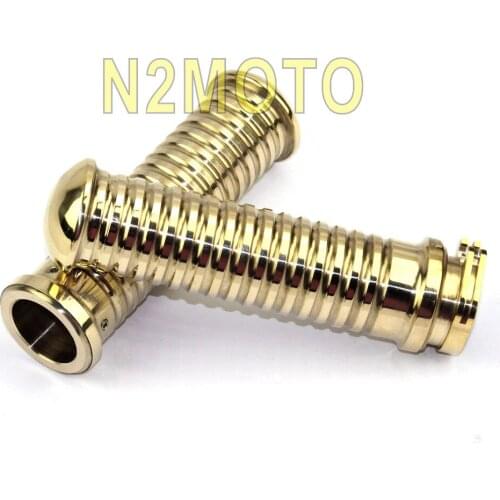 Brass CNC Aluminum 25mm Motorcycle Handlebar Grip Rough Craft for Harley Davidson Custom Bobber Chopper