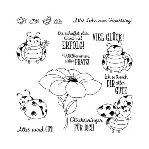 14x14 Cartoon Lady Beetle Transparent Silicone Rubber Stamp And Metal Die Sheet Cling Scrapbooking DIY Cute Pattern Photo Album