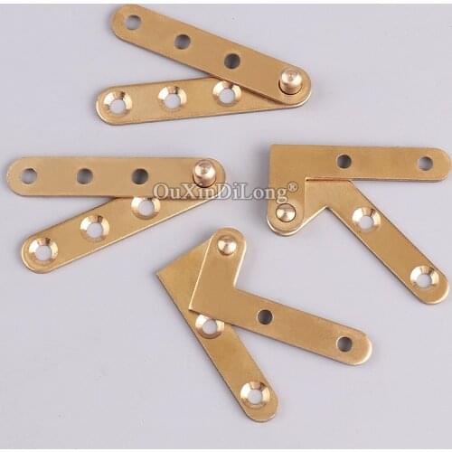 Brand New 2Pairs Pure Brass Furniture Cabinet Door Hinges Hidden Inset Door Pivot Hinges Install Up and Down