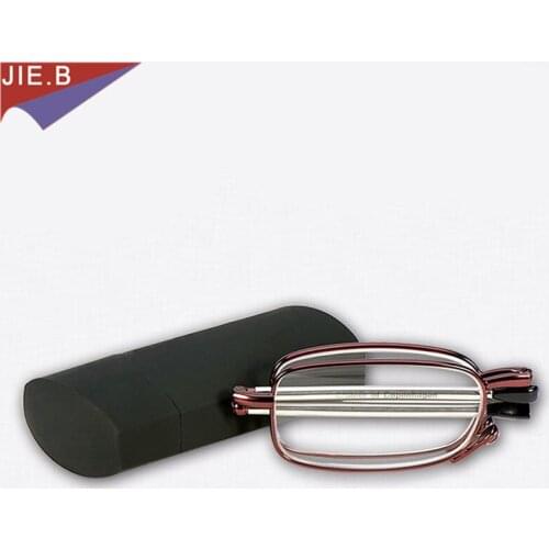 2017 MINI Design Reading Glasses Men Women Folding Glasses Business Folding Anti Fatigue Reading Glasses High Grade Foldable P