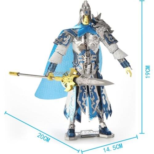 3D Metal Puzzle Model Kits Zhao Yun Zilong Diy Miniature Model Kits Durable Brass Material Laser Cut Jigsaw Toys For Kids, Adult