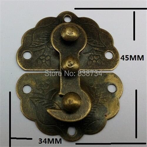 50pcs 34*45MM steel with bronzy metal or wooden box snap-fastener