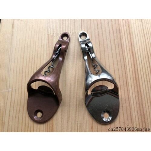 50pcs Wall Mounted Opener Vintage Bronze Red Wine Beer Openers Soda Glass Cap Bottle Opener Kitchen Bar Opening Tools