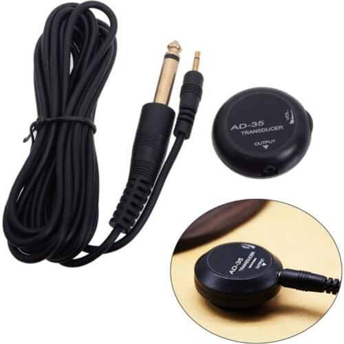 Acoustic Instrument Soundboard Piezo Pickup Transducer Guitar for Ukulele Violin Banjo Cajon Cello Harp Viola