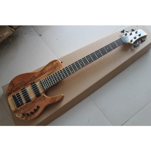 2019 New + Factory + 6 strings butterfly electric bass guitar Butterfly bass with butterfly logo neck thru body bass