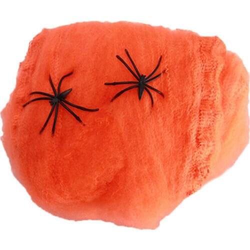 Spider Toys Halloween Party Backdrops Decoration For House Bar Mall Scene Props Funny Stretchable Cotton Spider Webs