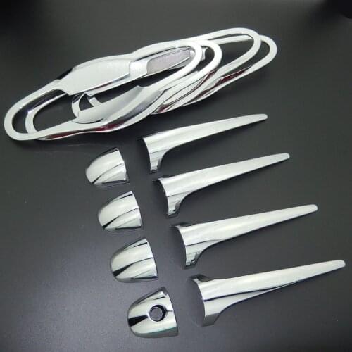 For Toyota RAV4 XA40 2013-2017 Car Styling ABS Chrome Mirror Side Door Handle Cover + Door Bowl Cover 2014 2015