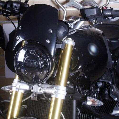 Motorcycle Headlight Fairing Windscreen Wind Shield with Mounting Bracket for BMW R Nine T R9T 2014-2017