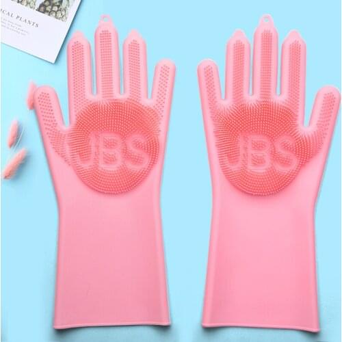 ITAX-9917 Silicone dishwashing gloves waterproof kitchen rubber brush household