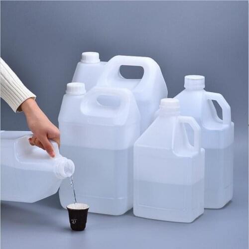 5 liter Food Grade Liquid container with Lid alcohol storage bottle HDPE plastic jerry can for water Oil 2PCS/lot