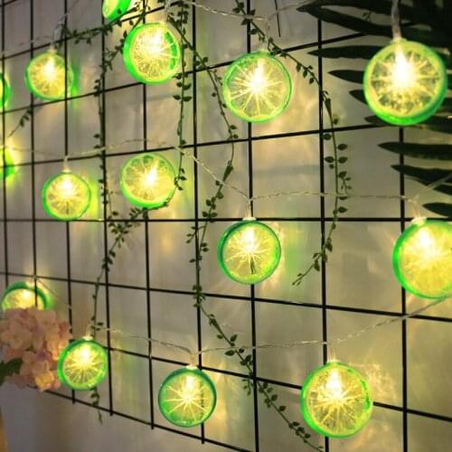 Colorful LED Lemon Fairy Light String Bedroom Decor Christmas Light Decoration for Home Garland Navidad Holiday Lighting Battery