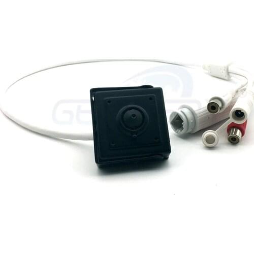 Danale App Square H.265/H.264/MJPEG 4MP Poe Mini IP Camera Pin hole With Auido Input&Output For industry&ATM P2P Onvif 2.4