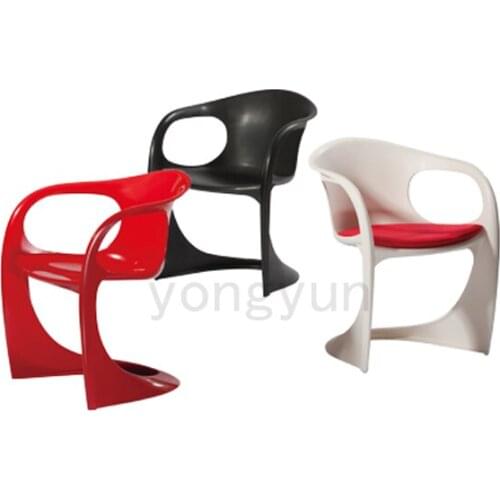 Minimalist Modern Design Dining Chair Furniture Plastic Meeting Caft Chairs Modern Home furniture-Only Chair no pad